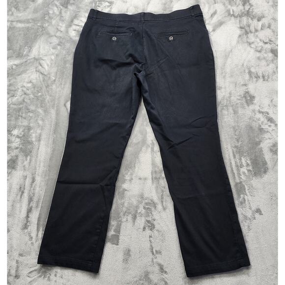 Lee Pants Womens 18 Black Regular Fit Mid Rise Straight Leg Flex Motion Stretch - Picture 3 of 12